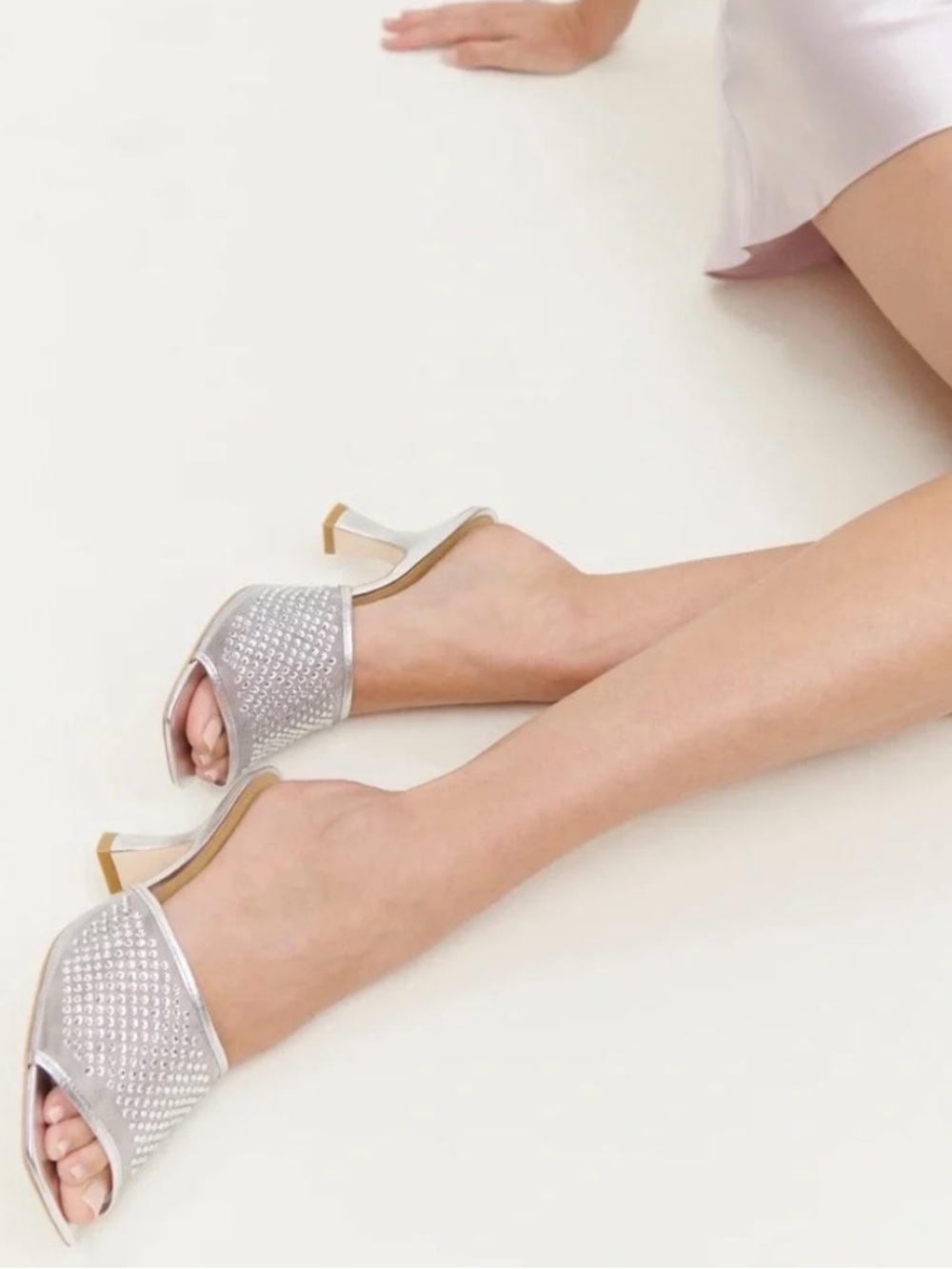 REFORMATION Mirage Rhinestone Heeled Sandals - Picture 13 of 13